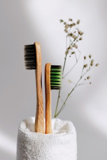 brown wooden sticks on white textile