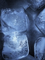 blue and white abstract painting