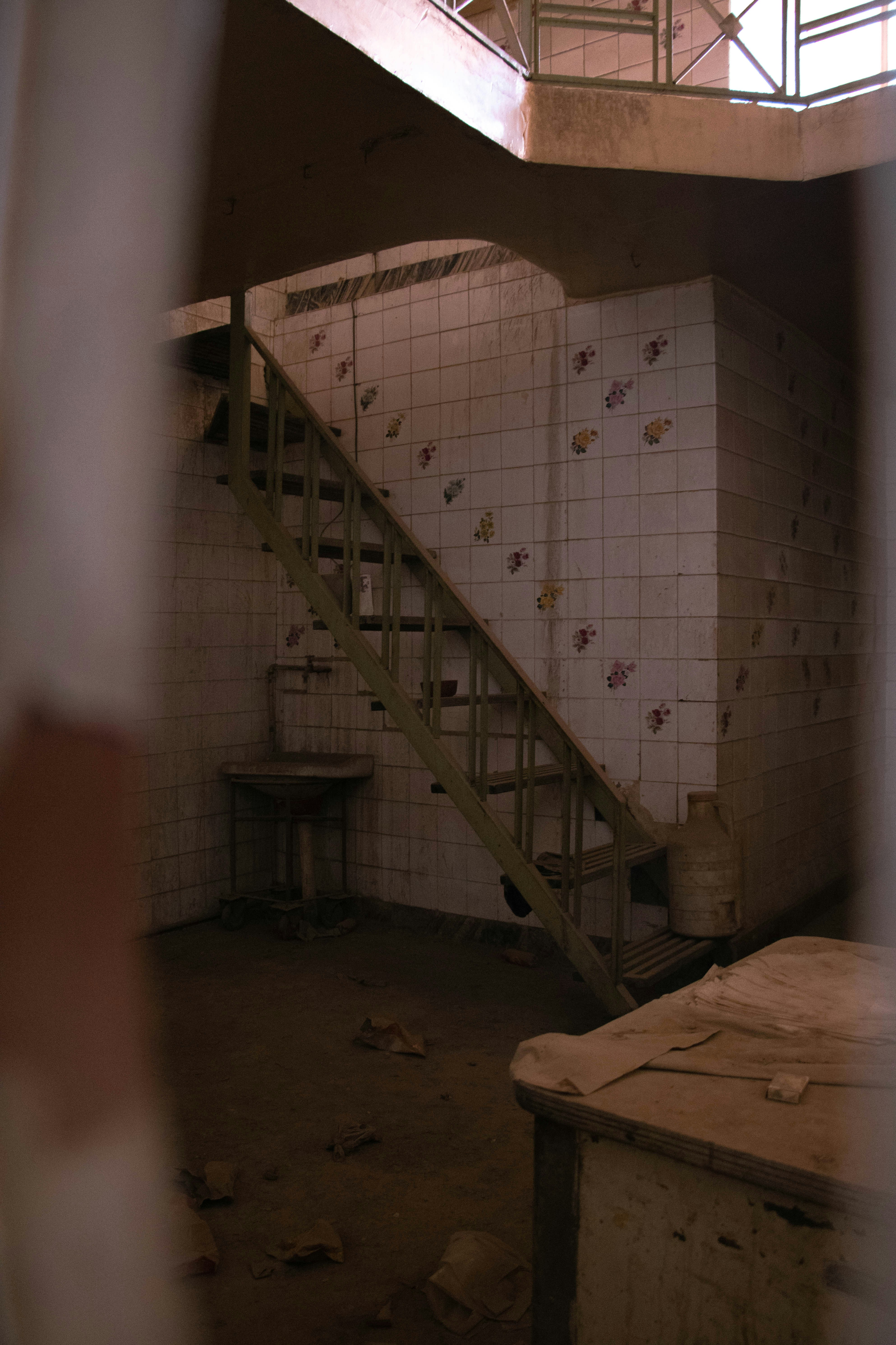 white and blue ceramic tiles