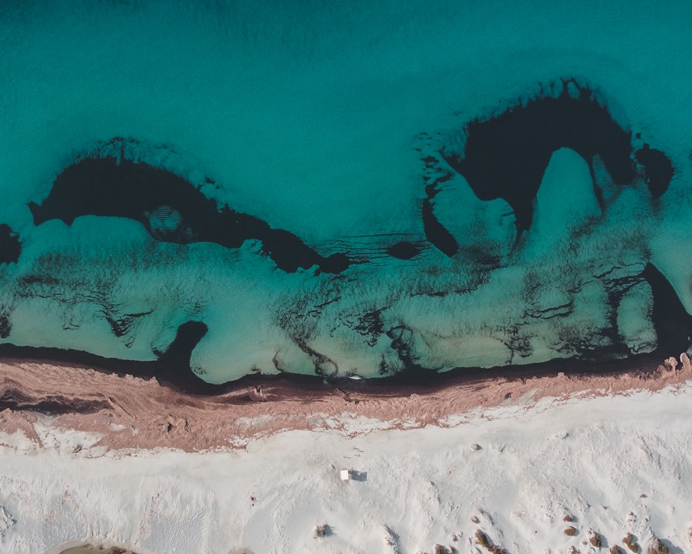 ondas azuis e brancas do oceano