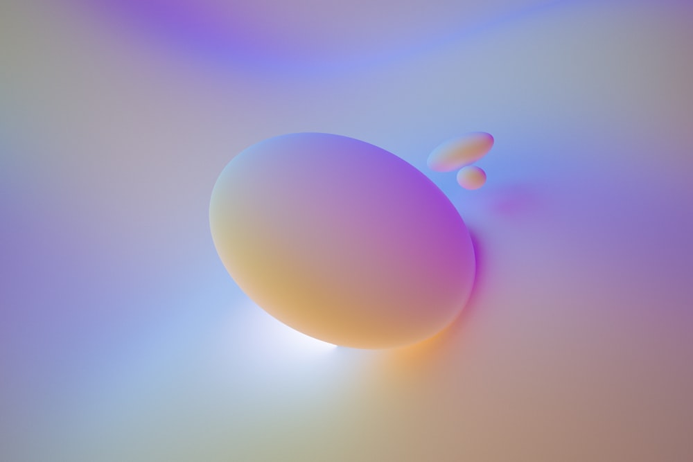 white egg on blue background