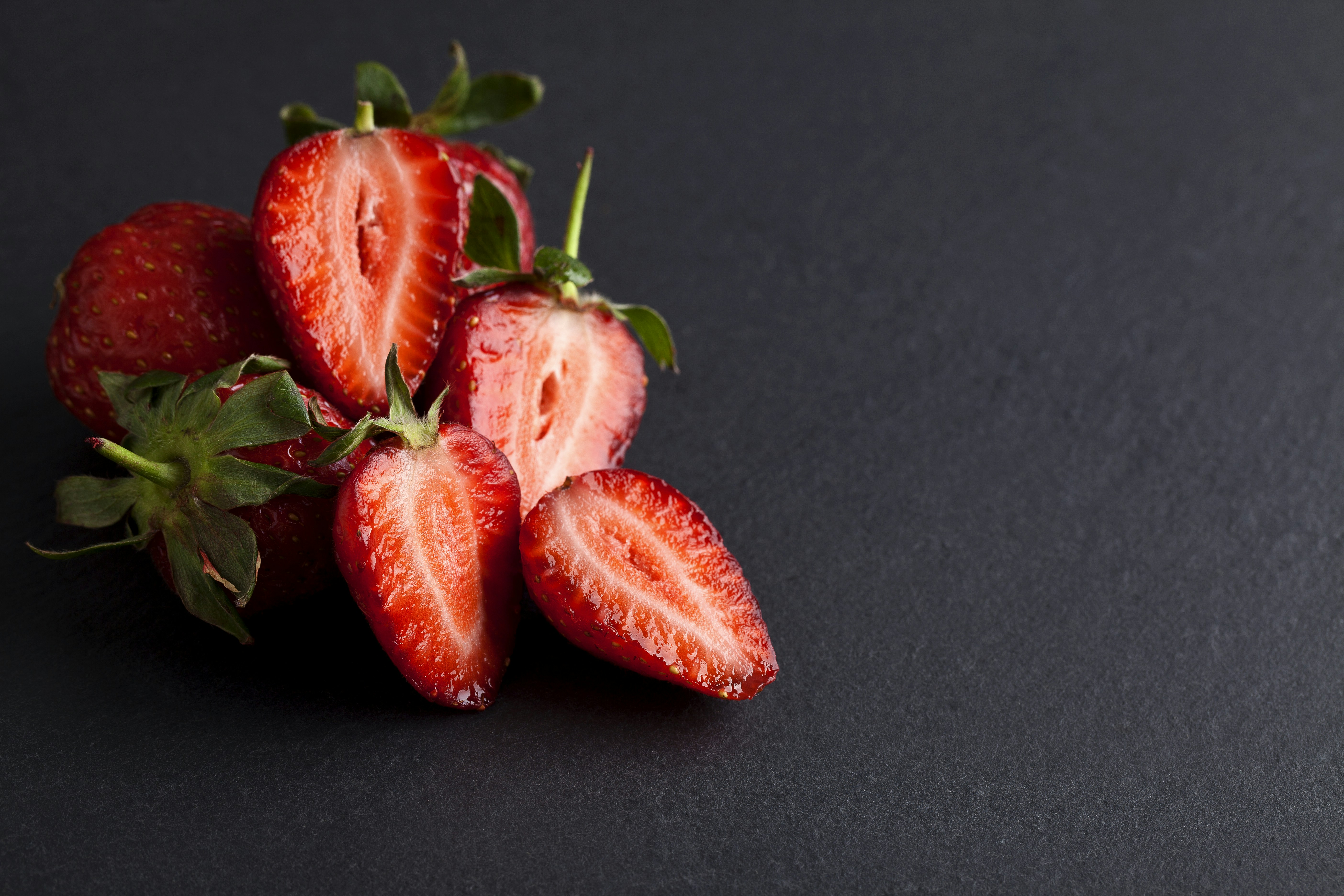 Fresh delicious red strawberries