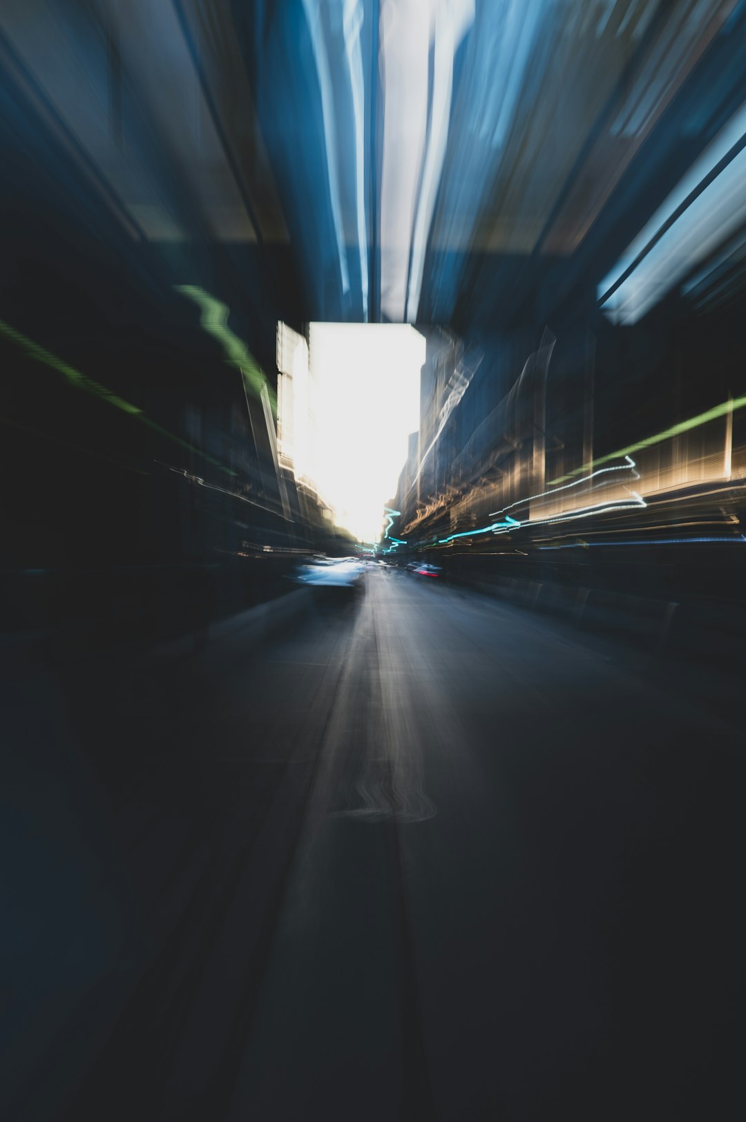 tunnel with light turned on during night time