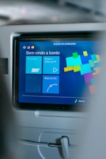 the screen of a car's entertainment system