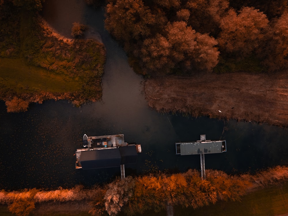 white and black boat on body of water near green trees during daytime