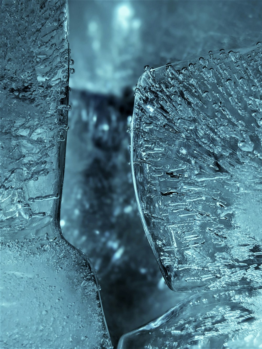 clear glass bottle with water droplets