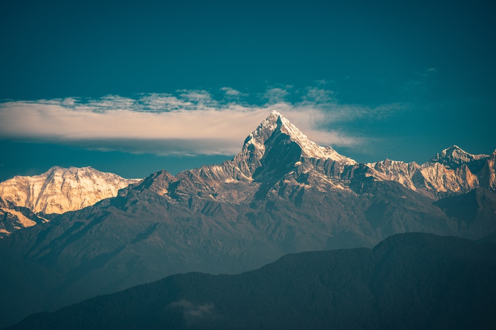 snow covered mountain under blue sky during daytime