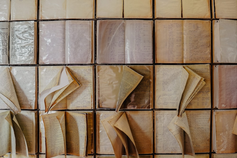 brown and white paper bags