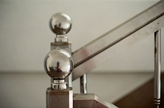 Hand-finished metal staircase showcasing attention to detail and quality.