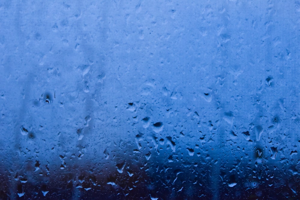 water droplets on glass window