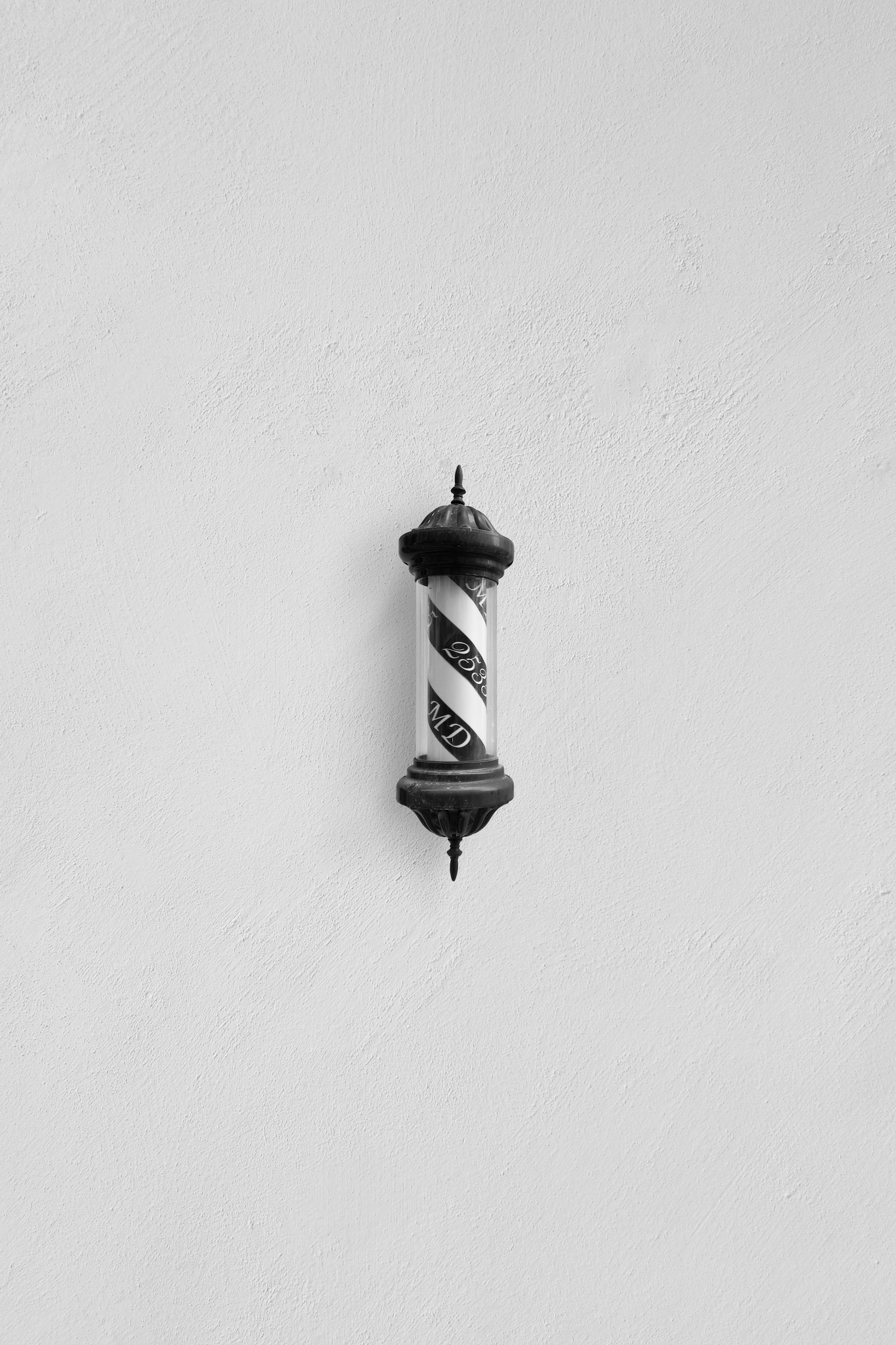 black and white wall lamp