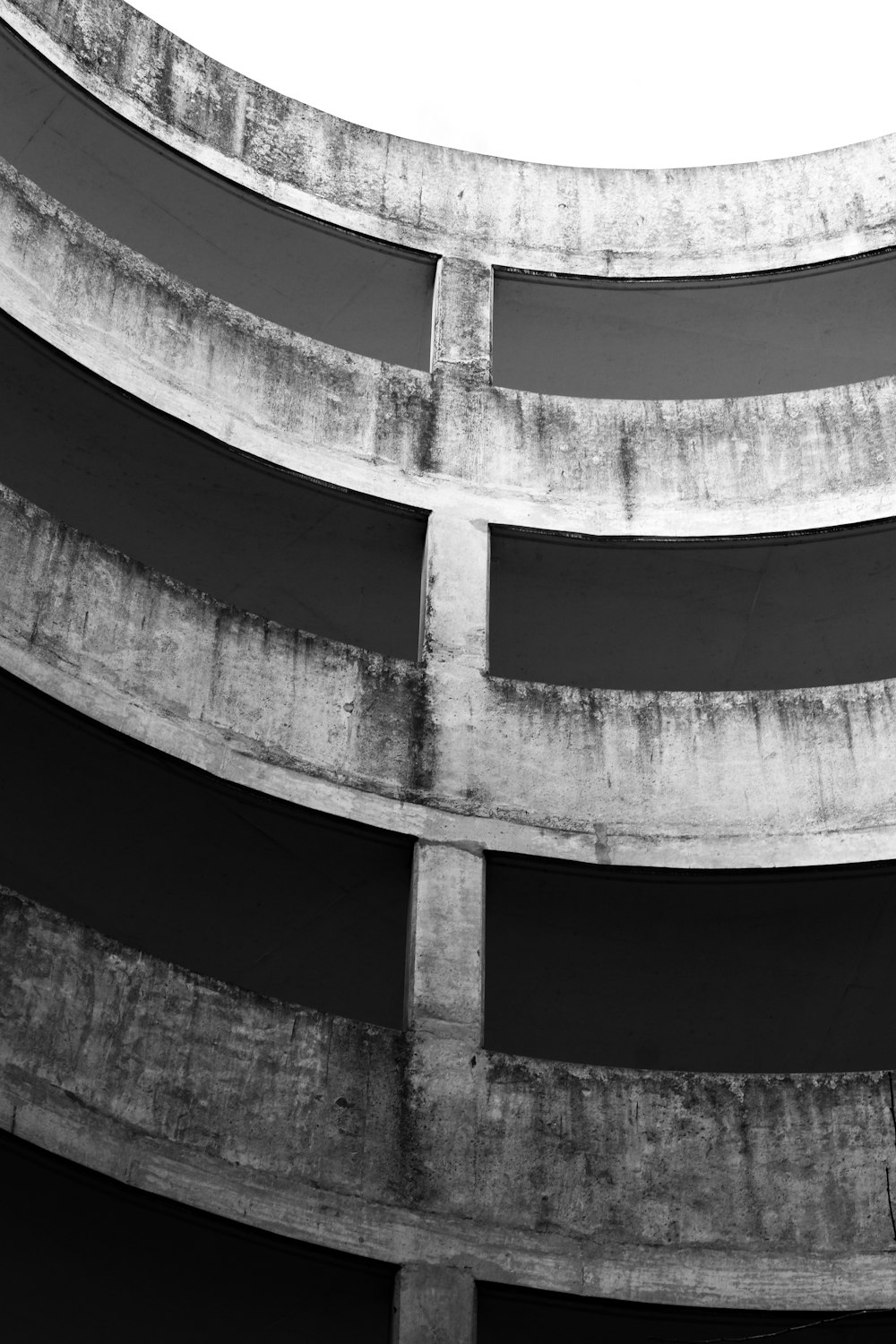 black and white spiral stairs