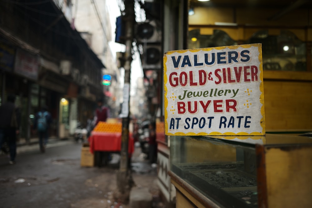 red and yellow signage on street