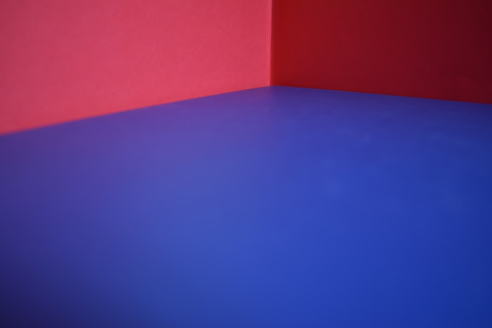 blue and red painted wall