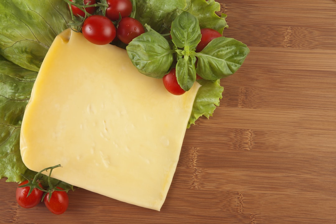 red tomato beside yellow cheese, Red fresh tomatoes