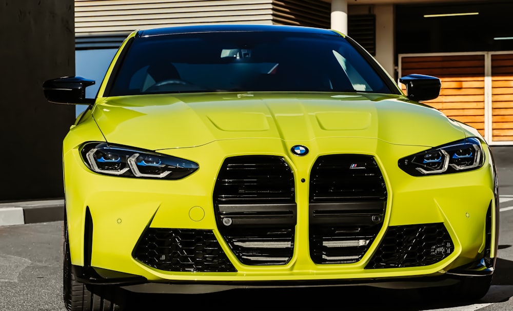 yellow bmw m 3 coupe