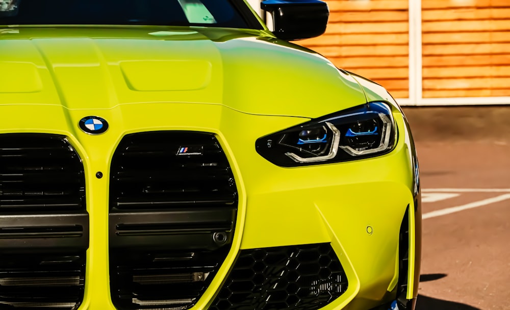yellow bmw m 3 coupe