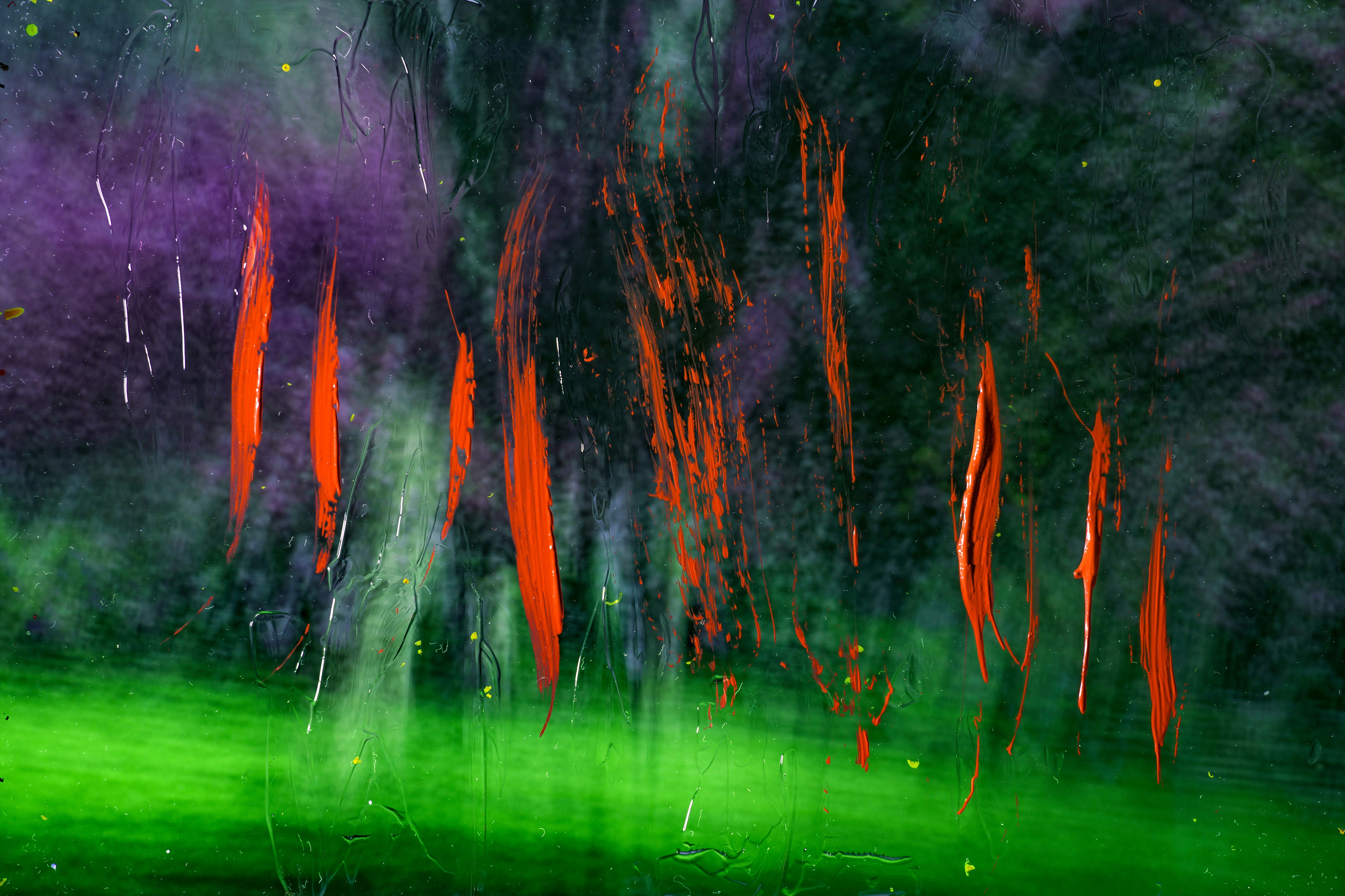 Green and orange abstract painting photo – Free Abstract Image on Unsplash