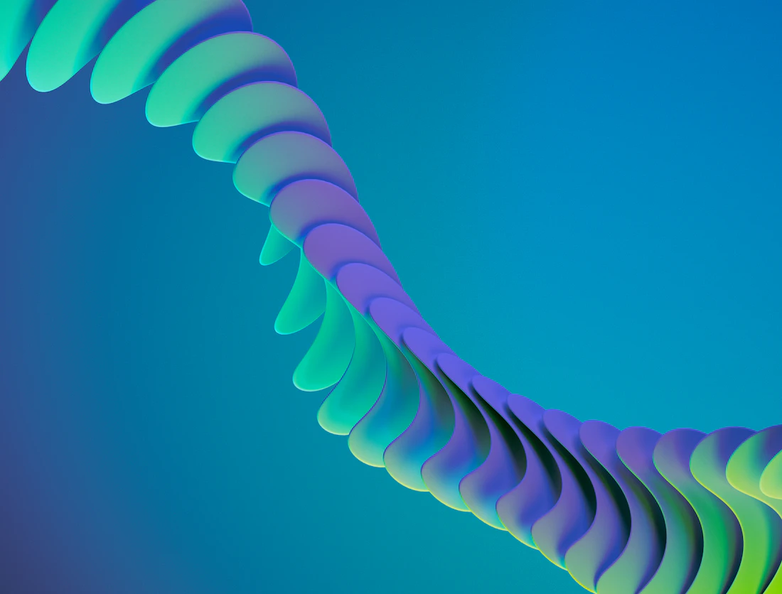 An abstract flowing wave, representing motion and timing
