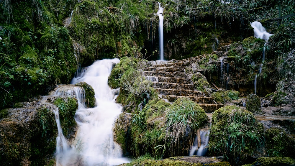 white water fountain on green grass field during daytime