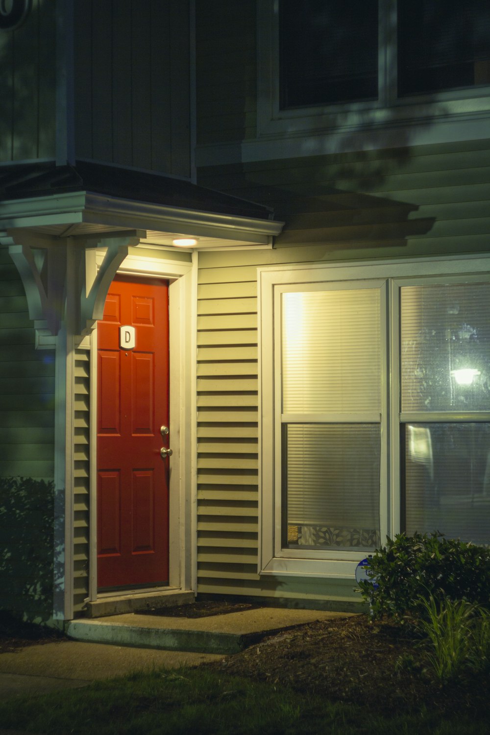 brown wooden door near green plant