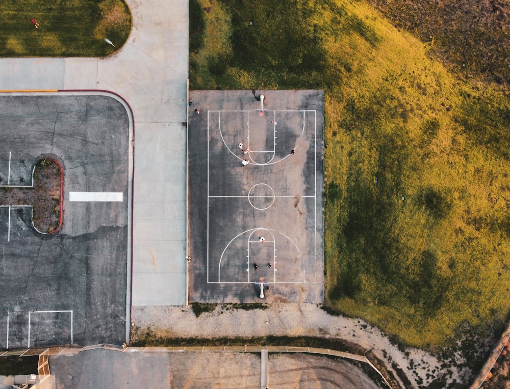 Vue aérienne d’un terrain de soccer