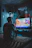 man in red shirt watching tv