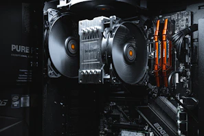 black and silver vinyl record player