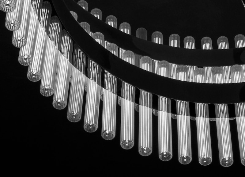 Art Deco Ceiling Fixture (lit)