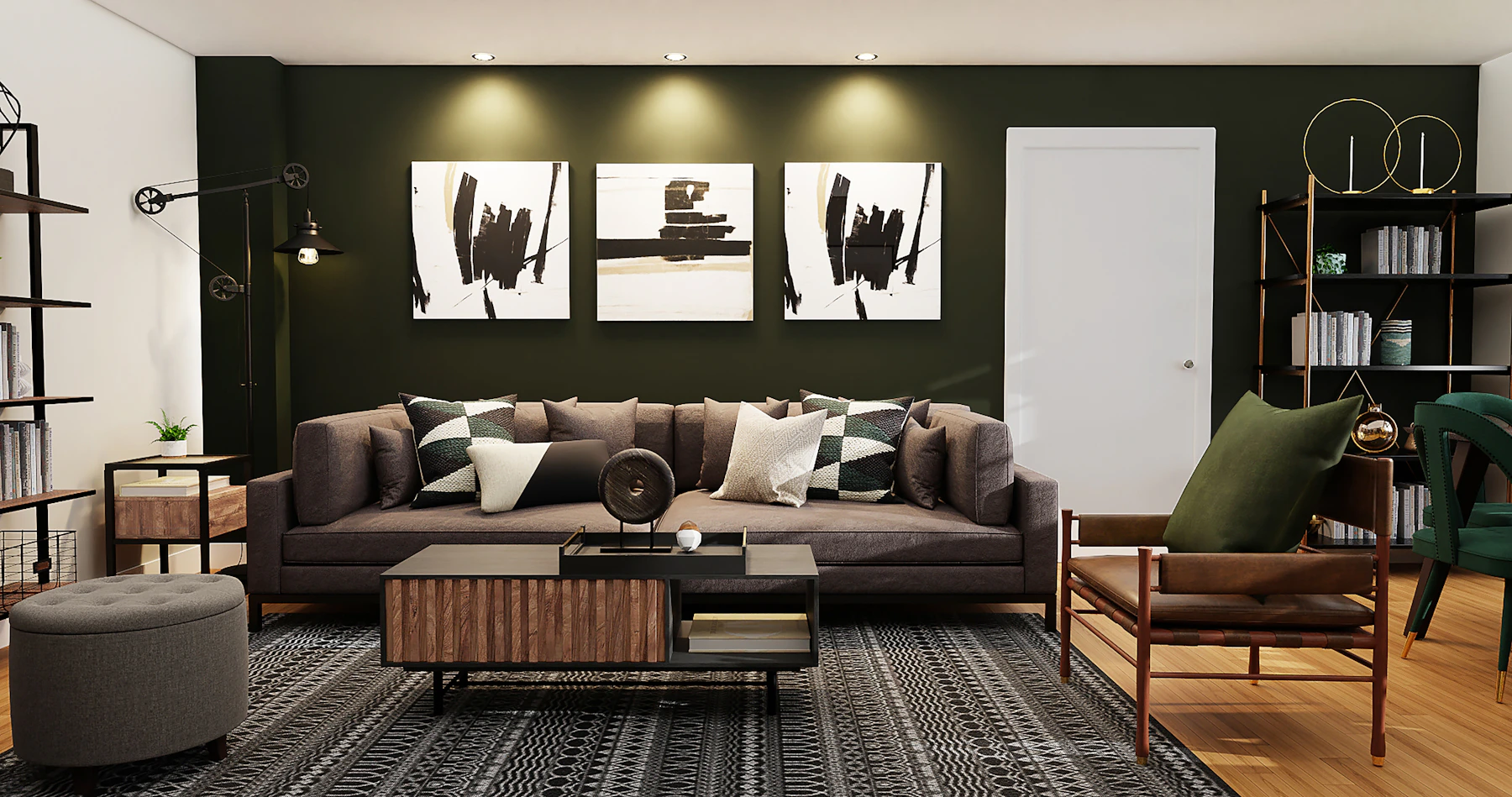 Quiet retreat layered with tactile materials and considered details