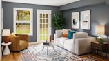 orange throw pillow on white couch