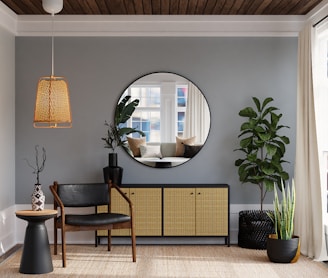 black and brown wooden table with chairs