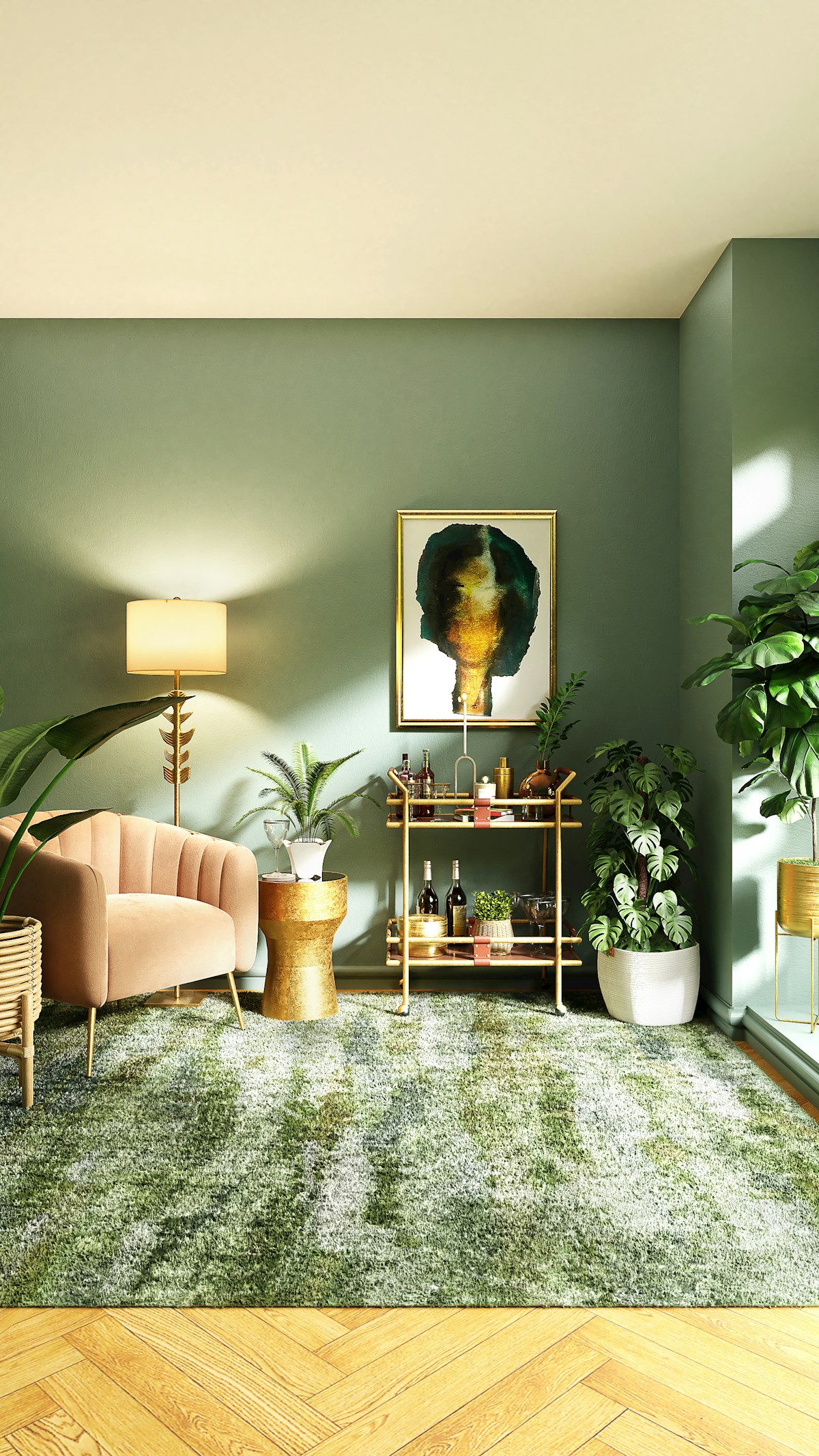 Luxury penthouse living room design, Victoria Island Lagos