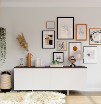 white wooden cabinet with mirror