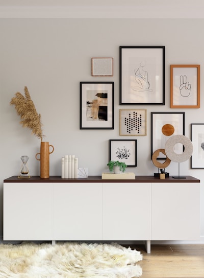 white wooden cabinet with mirror