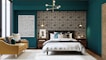 white bed cover on bed