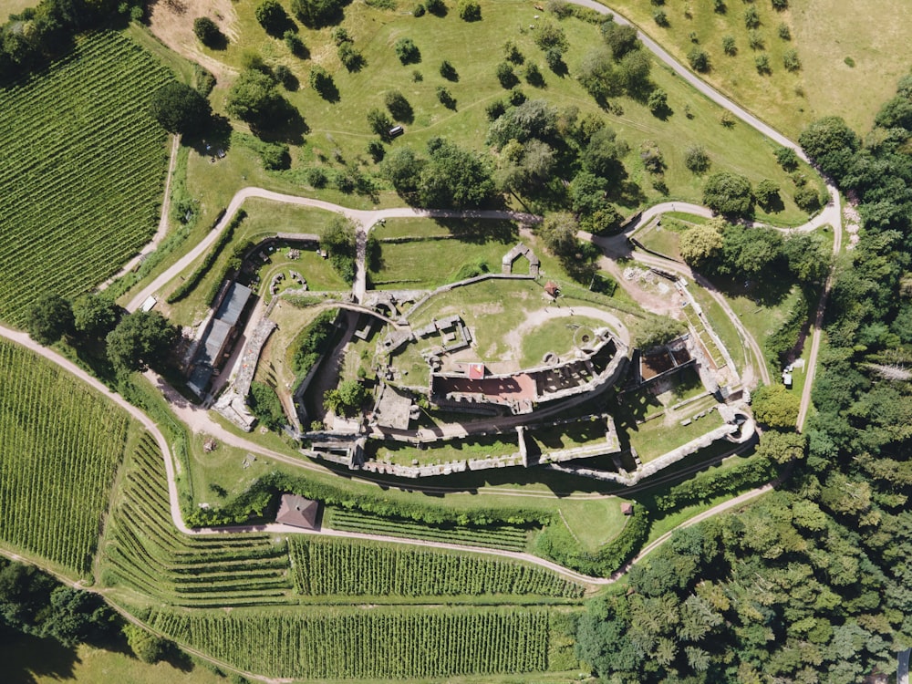 aerial view of green grass field during daytime