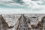 An aerial view of a bustling city representing global connections.