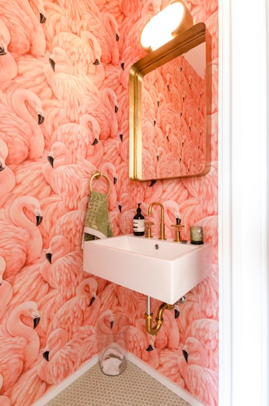 photo by Chastity Cortijo via unsplash.com - Steps to wallpaper bathroom and pretty design ideas