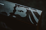 Close-up of a sleek infobox with detailed company data printed on a minimalist label.