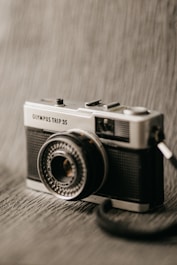 black and silver pentax camera