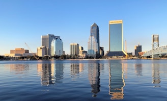 city skyline across body of water during daytime