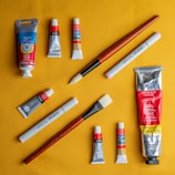 assorted color pen and soft tubes