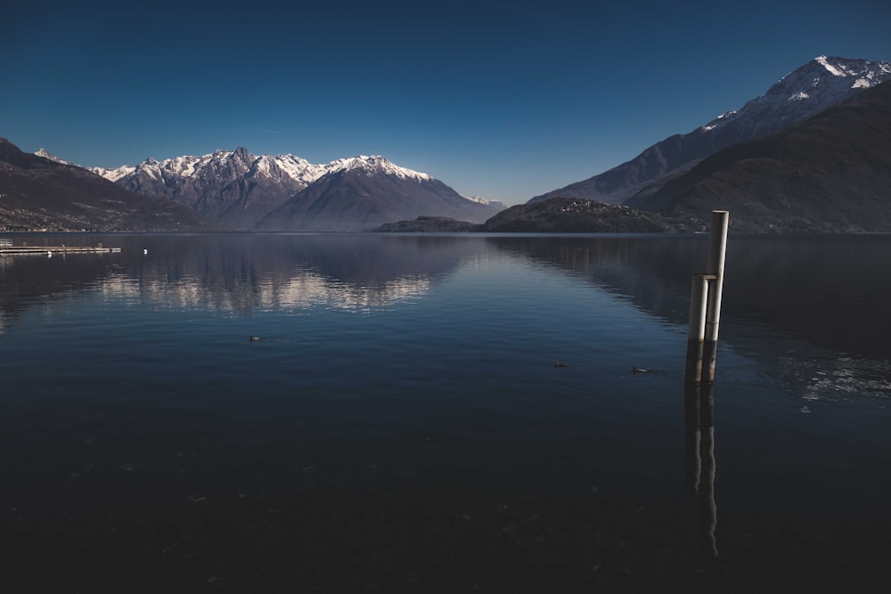 lake near snow covered mountains during daytime