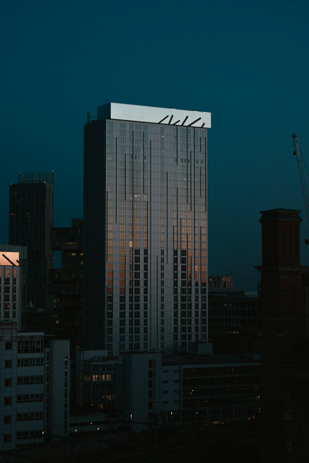 white and black high rise building