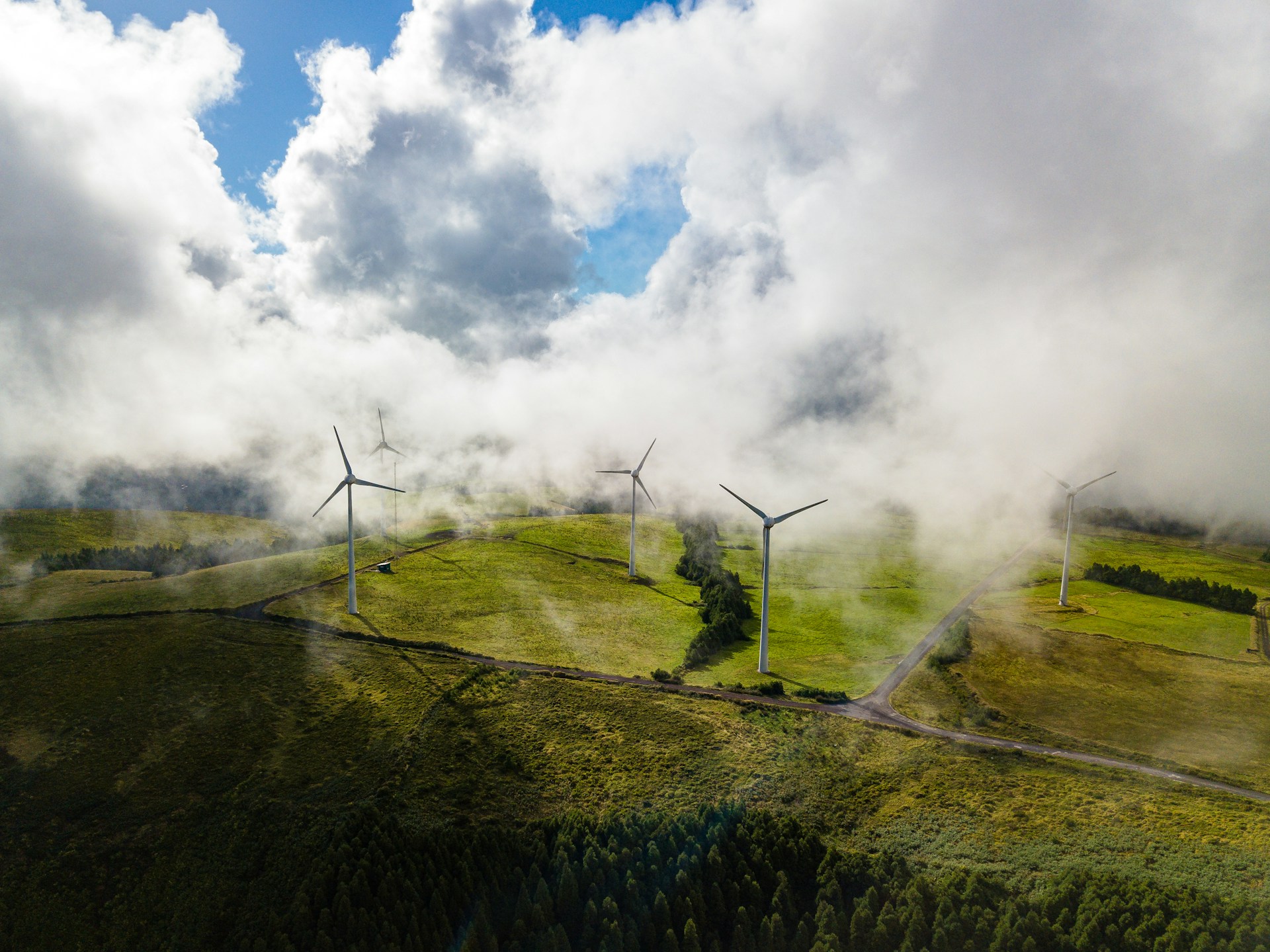 green grass field under white clouds