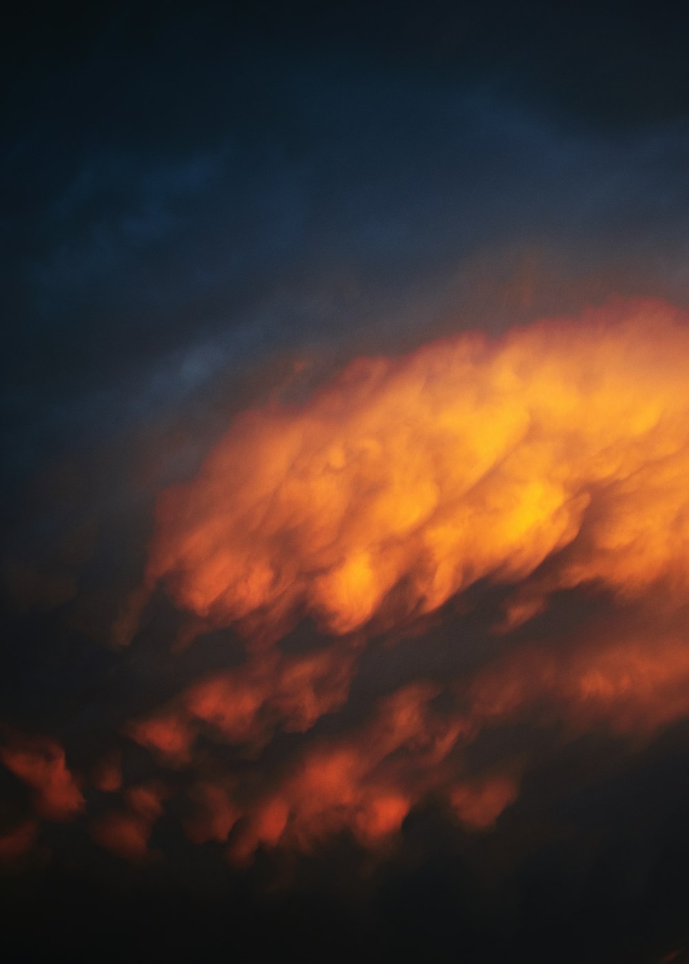 orange and blue cloudy sky