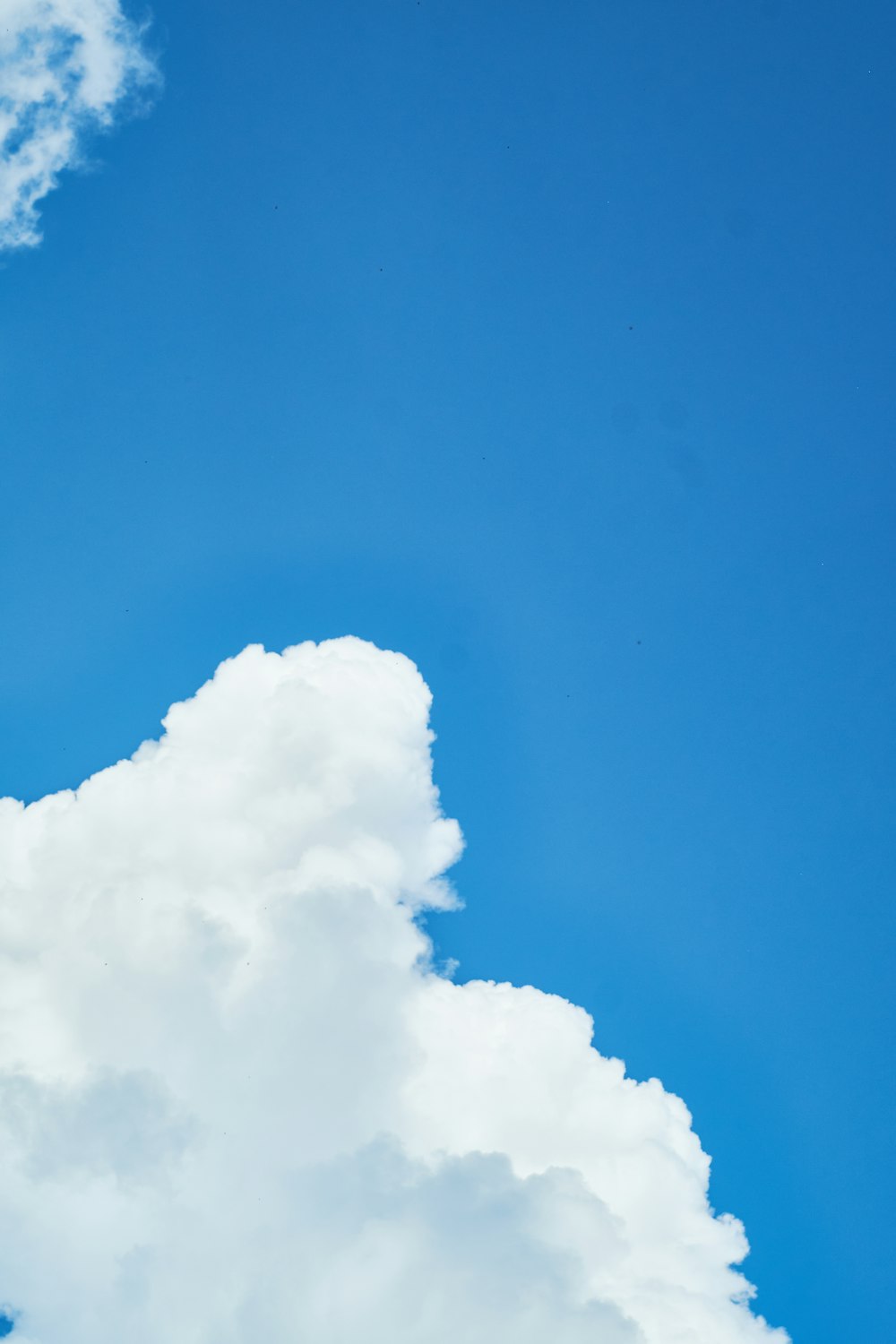 white clouds and blue sky