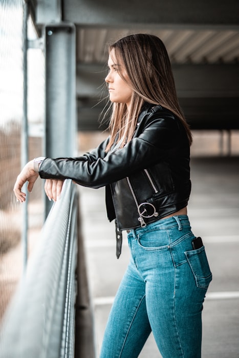 Blouson aviateur en cuir