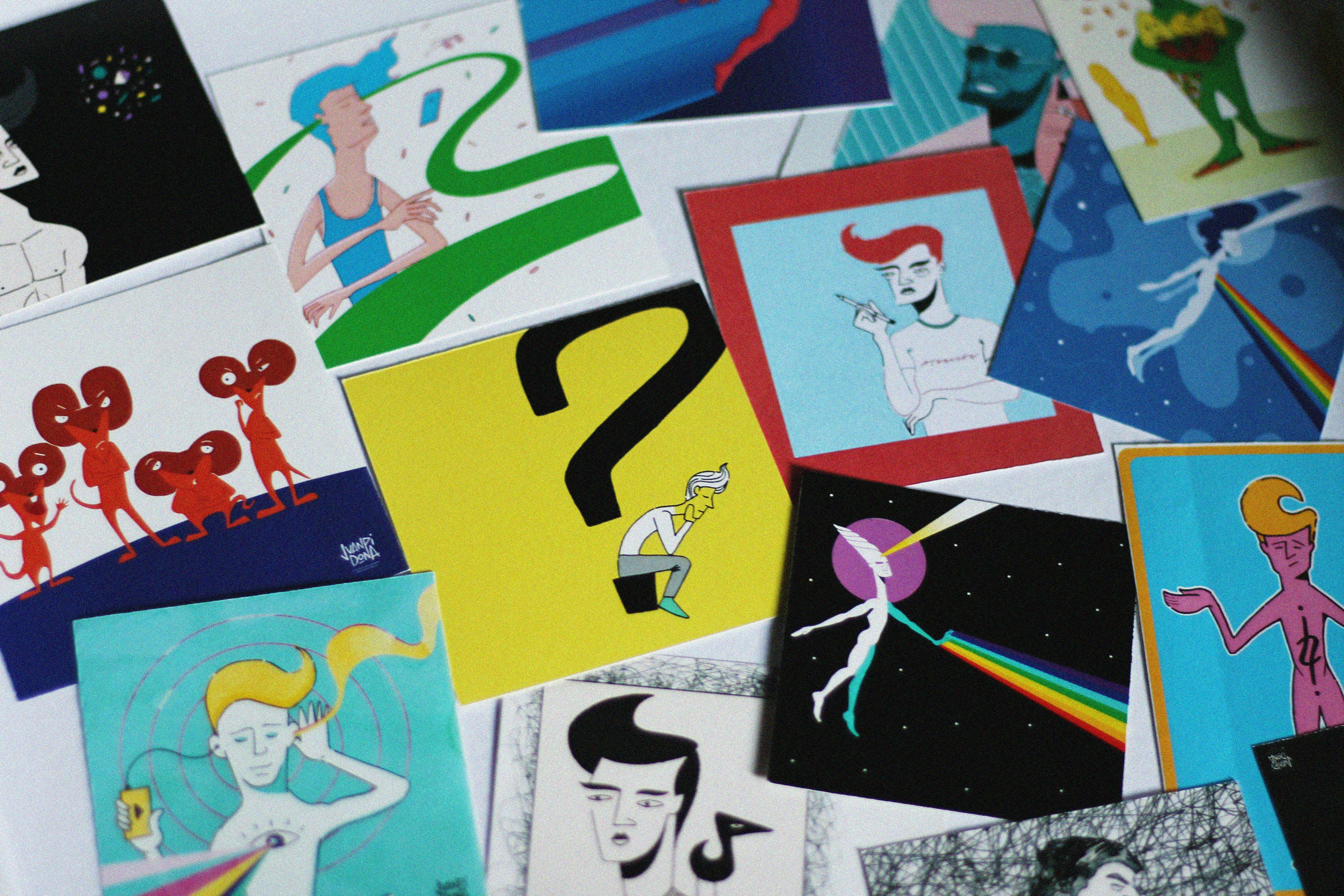 Stickers de dibujos e ilustraciones del artista Juan Dona ( Juanpidona )